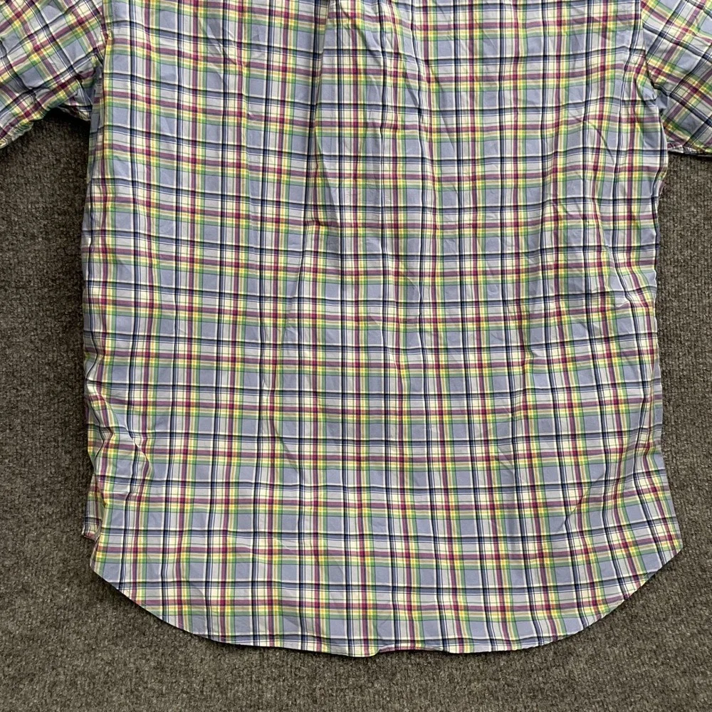 Ralph Lauren Button Up Shirt Mens Sz XL Classic Plaid Short Sleeve